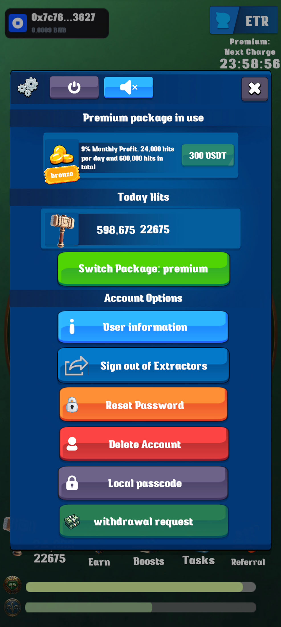 Extractors purchase package